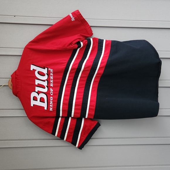 Dale Earnhardt Jr. Budweiser Chase Authentic Button Up Vintage NASCAR Shirt - Picture 6 of 10